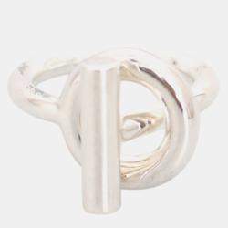 مملوكة مسبقًا خاتم هيرمس إشابيه فضي مقاس 51