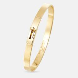 Pre Owned سوار هيرمس كيلي ألماس ذهب أصفر عيار 18 موديل صغير - لارج