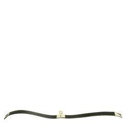 Pre Owned Hermes Black Leather Double Tour Kelly Bracelet