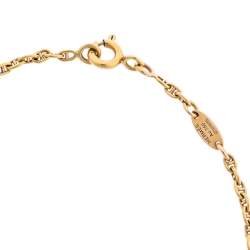 Hermès Three Rocking Horse Disc 18k Rose Gold Charm Bracelet