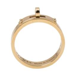  Hermes Kelly 18K Rose Gold Narrow Ring Size 53