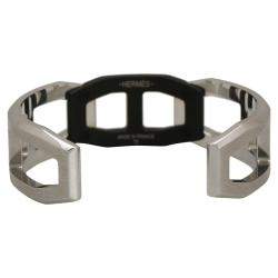 Hermes Matte PVD and Stainless Steel Tetris Cuff Bracelet