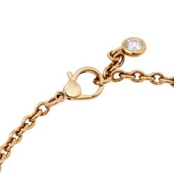 Hermes Filet d'Or Diamond 18K Rose Gold Bracelet SH