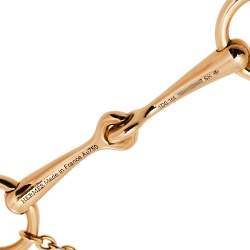 Hermes Filet d'Or Diamond 18K Rose Gold Bracelet SH