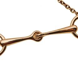Hermes Filet d'Or Diamond 18K Rose Gold Bracelet SH