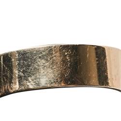 Hermès H d'Ancre Diamond 18K Rose Gold Band Ring Size 53