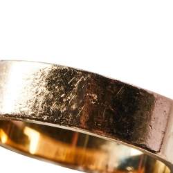 Hermes Collier De Chien Diamond 18K Rose Gold Band Rings Size 53