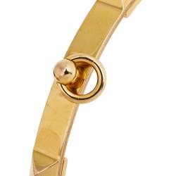 Hermes Collier de Chien 18K Yellow Gold Narrow Bracelet SH
