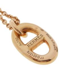 Pre Owned Hermes Farandole 18K Rose Gold Pendant Necklace