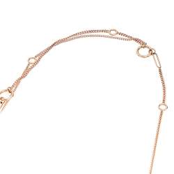 Hermes Echappee 18K Rose Gold Long Station Necklace