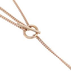 Hermes Echappee 18K Rose Gold Long Station Necklace