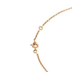 Hermes Birkin Amulette Diamond 18k Rose Gold Pendant Necklace