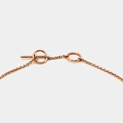 Hermes Vertige Cœur Diamond 18k Rose Gold Small Model Necklace