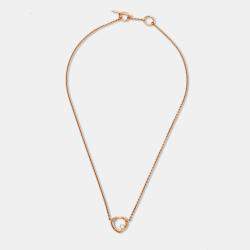 Hermes Vertige Cœur Diamond 18k Rose Gold Small Model Necklace