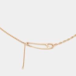 Hermès Chaine d'Ancre Punk Diamond 18k Rose Gold Large Model Necklace