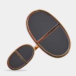 Hermes Chaine d'Ancre Verso Ceramic 18k Rose Gold Very Large Model Ring Size 52