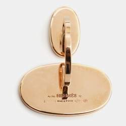 Hermes Chaine d'Ancre Verso Ceramic 18k Rose Gold Very Large Model Ring Size 52