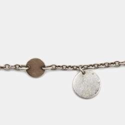 Hermes Ex-Libris 18k Rose Gold Sterling Silver Bracelet