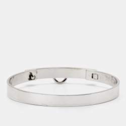 Hermes Collier De Chien Diamonds 18k White Gold Bracelet SH
