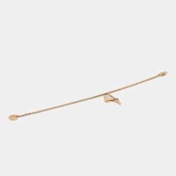Hermes Kelly Clochette  Diamonds 18k Rose Gold Small Model Bracelet