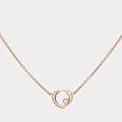 Hermes Vertige Cœur Diamond 18k Rose Gold Small Model Necklace