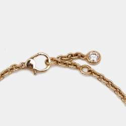 Hermes Filet d'Or Diamonds 18k Rose Gold Bracelet