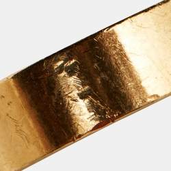 Hermes Kelly Diamond 18K Yellow Gold Small Model Band Ring Size 56