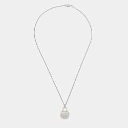Hermès Constance Diamond 18k White Gold Pendant Necklace