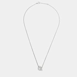 Hermès Finesse Diamond 18k White Gold Necklace