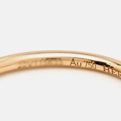 Hermès Gambade 18k Rose Gold Ring Size 52