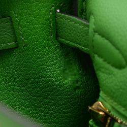 Hermes Vert Yucca Togo Leather Kelly 25 Tote Bag