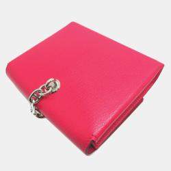 Hermes Mysore Rose Chevre Extreme Chaine d'Ancre Compact Bi-fold Wallet