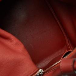 Pre Owned Hermes Cuivre Evercolor Leather Palladium Finish Lindy 34 Bag