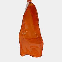 Hermes Orange Vinyl Souvenir De L'Exposition Kelly handbag