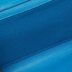 Hermès Bleu Zanzibar Chevre Mysore Leather Medor 23 Clutch