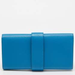 Hermès Bleu Zanzibar Chevre Mysore Leather Medor 23 Clutch