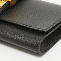 Pre Owned Hermes Noir Chevre Mysore Leather Medor 23 Clutch