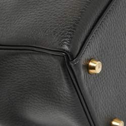 Hermes Noir Ardennes Leather Gold Finish Kelly Retourne 32 Bag