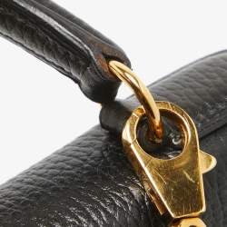 Hermes Noir Ardennes Leather Gold Finish Kelly Retourne 32 Bag