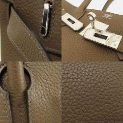 Hermes Taurillon Taupe Birkin 30 Handbag