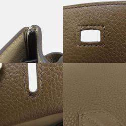 Hermes Taurillon Taupe Birkin 30 Handbag