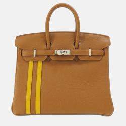 Hermes Gold Togo Birkin Officier Handbag