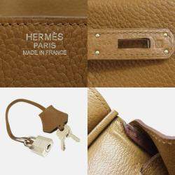 Hermes Gold Taurillon Clemence Leather Birkin 30 Tote Bag