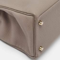 Hermes Gris Asphalt Togo Leather Gold Finish Kelly Retourne 35 Bag