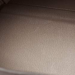 Hermes Gris Asphalt Togo Leather Gold Finish Kelly Retourne 35 Bag