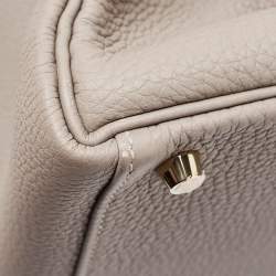 Hermes Gris Asphalt Togo Leather Gold Finish Kelly Retourne 35 Bag