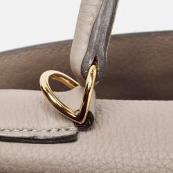 Hermes Gris Asphalt Togo Leather Gold Finish Kelly Retourne 35 Bag