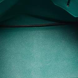 Hermes Malachite Togo Leather Palladium Finish Birkin 35 Bag