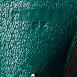 Hermes Malachite Togo Leather Palladium Finish Birkin 35 Bag