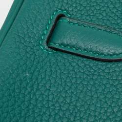 Hermes Malachite Togo Leather Palladium Finish Birkin 35 Bag